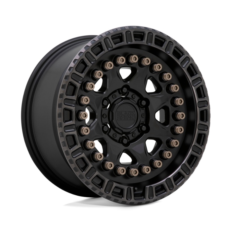 18×9.0 Black Rhino Carbine Matte Black w/ Mach Tint Ring