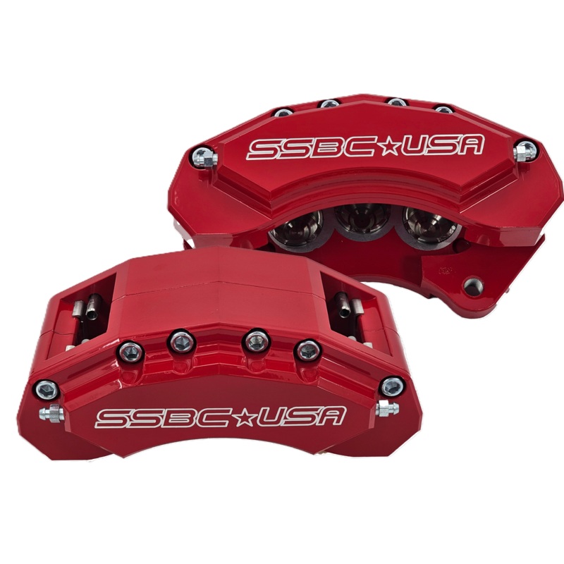 American Made M6-Moab 6-Piston Billet Aluminum Front Caliper Upgrade Kit. Red A434-10R
