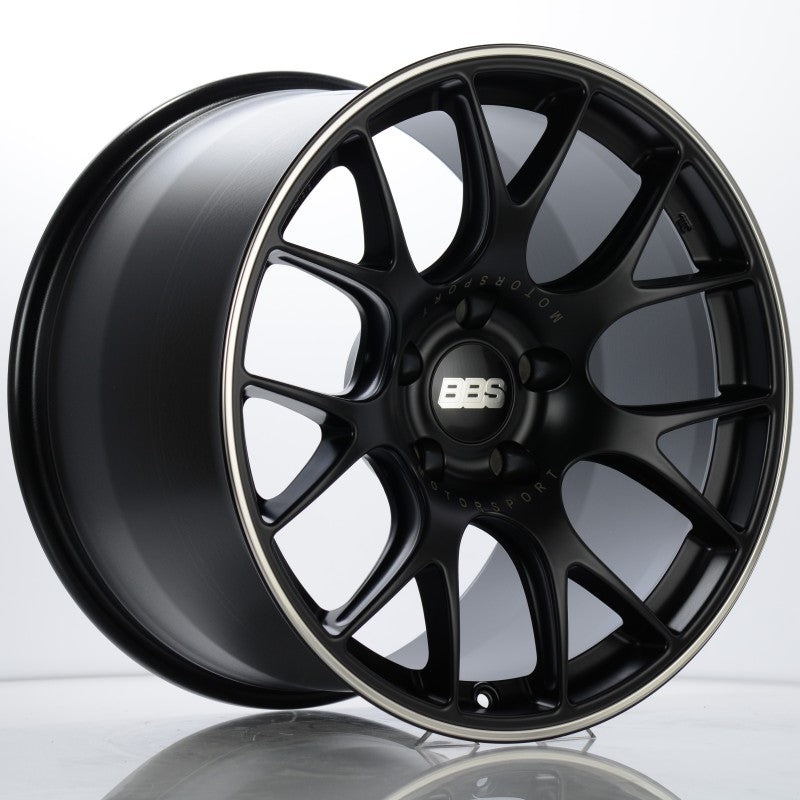 BBS CH-R 19×11 5×130 ET56 CB71.6 Satin Black Polished Rim Protector Wheel w/ Motorsport Etching