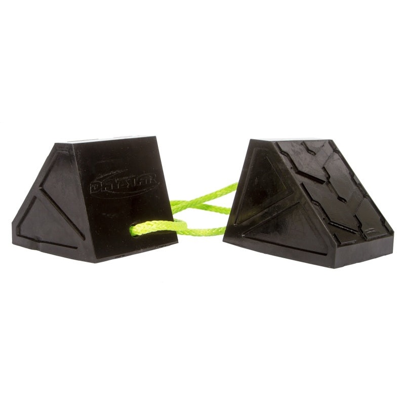 Daystar Dual Wheel Chock With 3 Foot Plasma Rope Tether