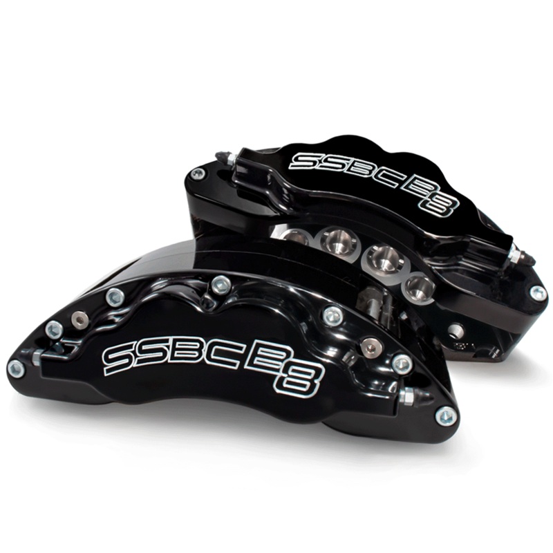 American Made B8-Barbarian 8 Piston Billet Aluminum Direct Fit Rear Caliper Upgrade Kit. Black A404-11BLK