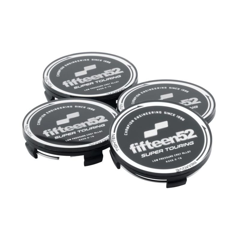 fifteen52 Super Touring (Chicane/Podium) Center Cap Set of Four – Black/Chrome