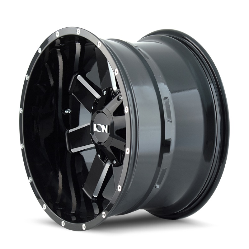 ION Type 141 18×9 / 8×180 BP / 0mm Offset / 124.1mm Hub Gloss Black Milled Wheel