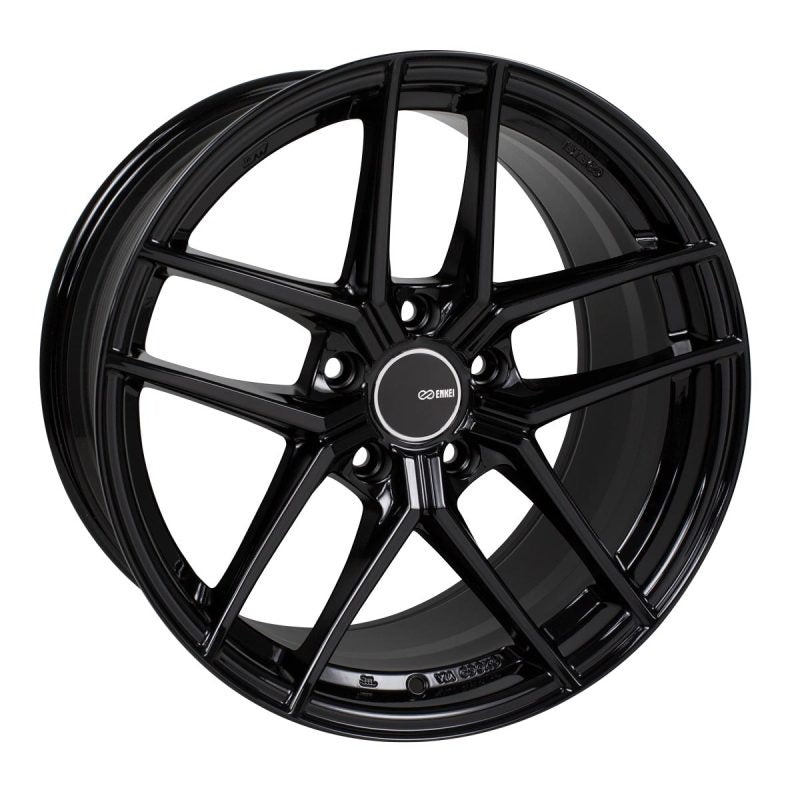 Enkei TY5 19×8 5×112 45mm Offset 72.6mm Bore Black Wheel