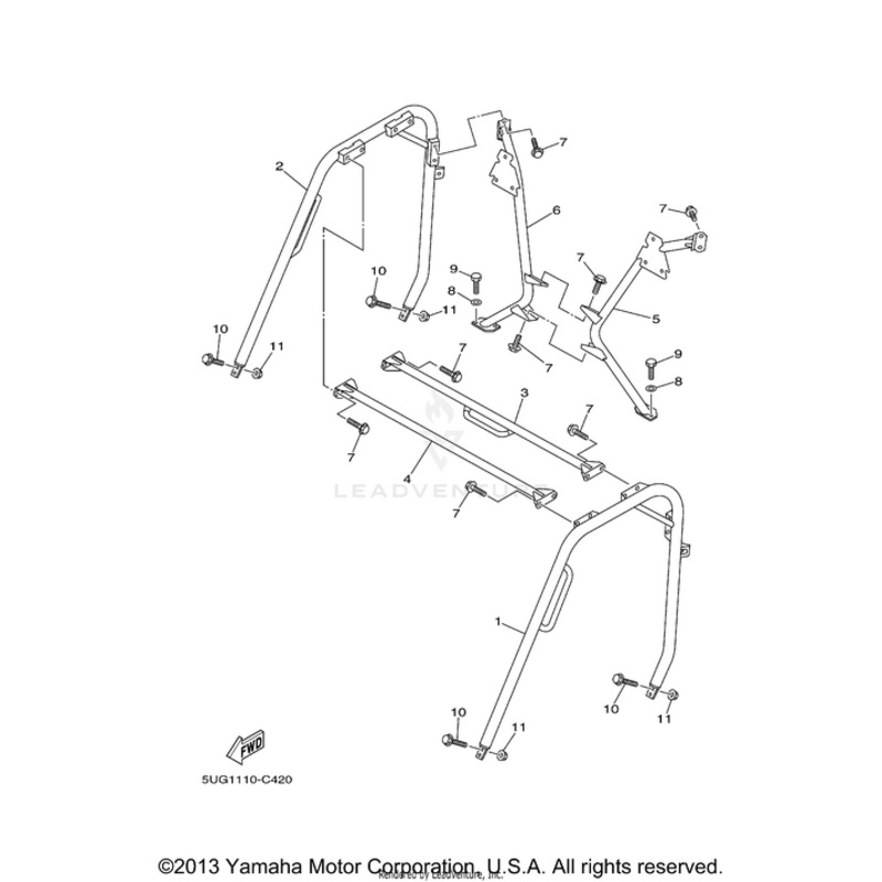 Member Roof Frame 2 by Yamaha