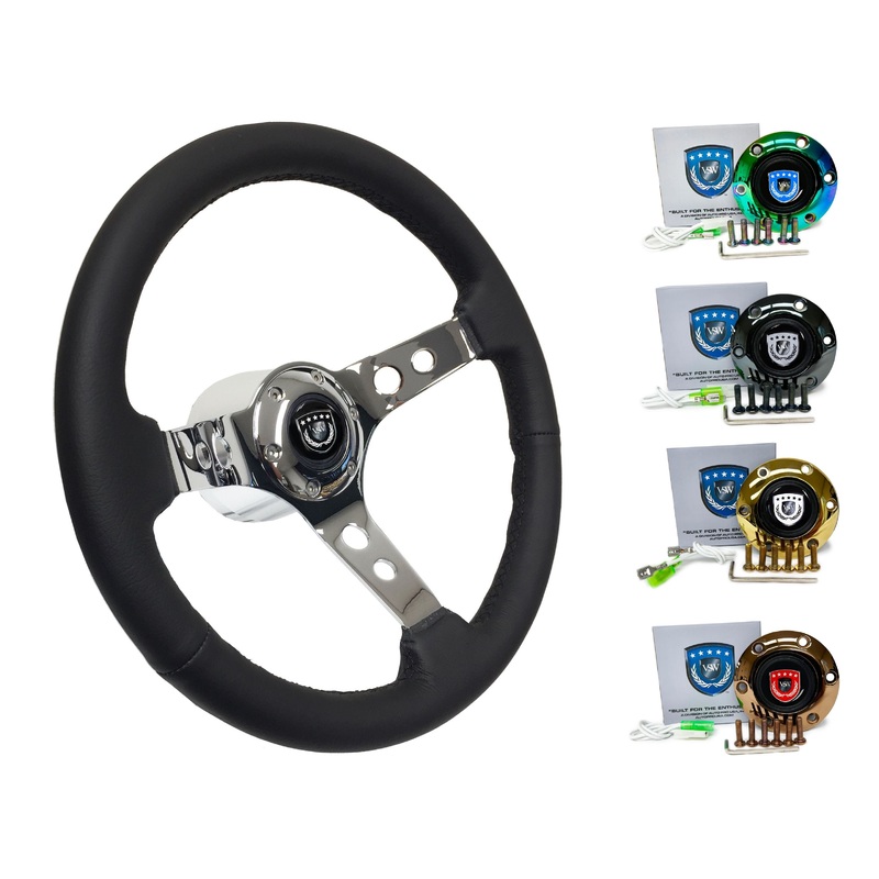1988-97 Nissan Pickup Truck Steering Wheel Kit | Black Leather | ST3095