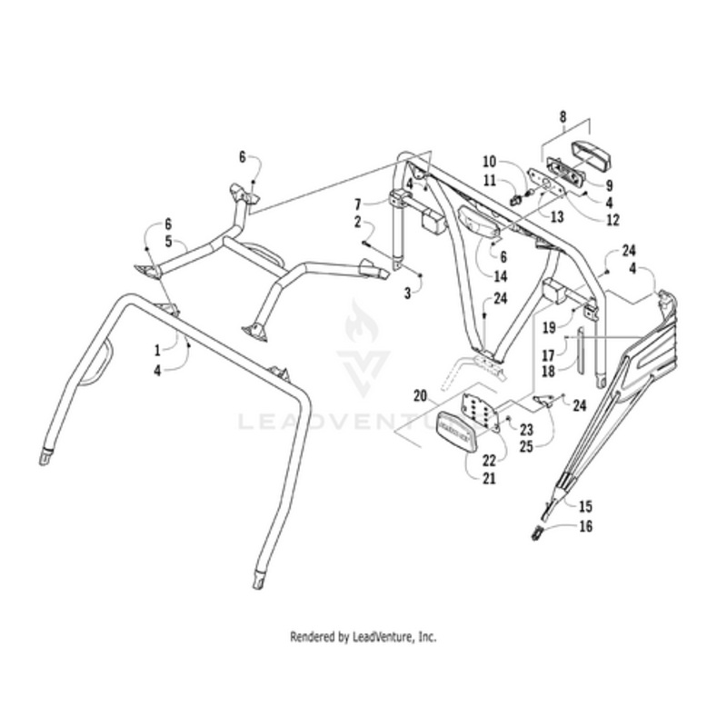 Side Restraint – Left (Inc. 16) by Arctic Cat