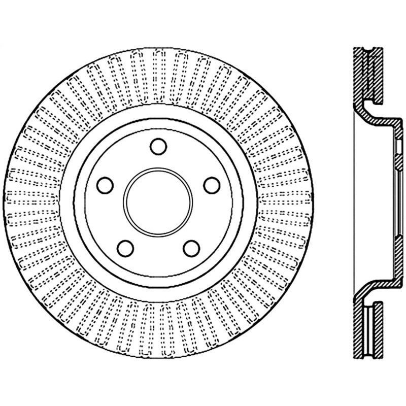 StopTech Slotted Sport Brake Rotor 11-17 Jeep Grand Cherokee (Excludes SRT8)
