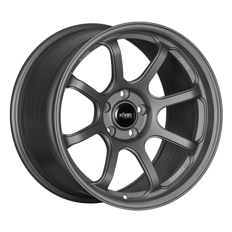 Konig Forged F6SX 18×9.5 5×114.3 ET25 Satin Grey Wheel (Knurled Bead)