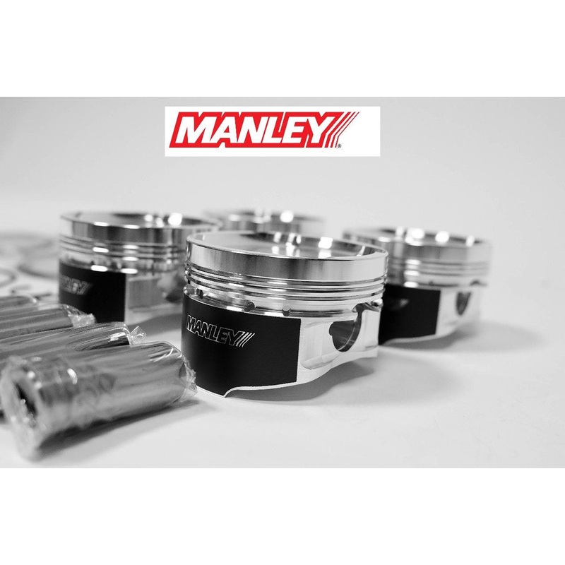 Manley Turbo Tuff Forged Pistons Evo 4-9 4G63T 7-Bolt 156mm Long Rod 86mm +1.0mm -12 cc 9.0:1