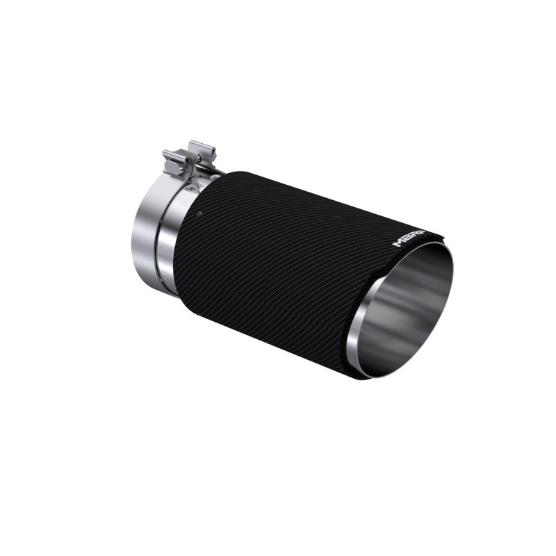 MBRP Universal Carbon Fiber Tip 6in OD/5in Inlet/12in L – Angle Cut Tip