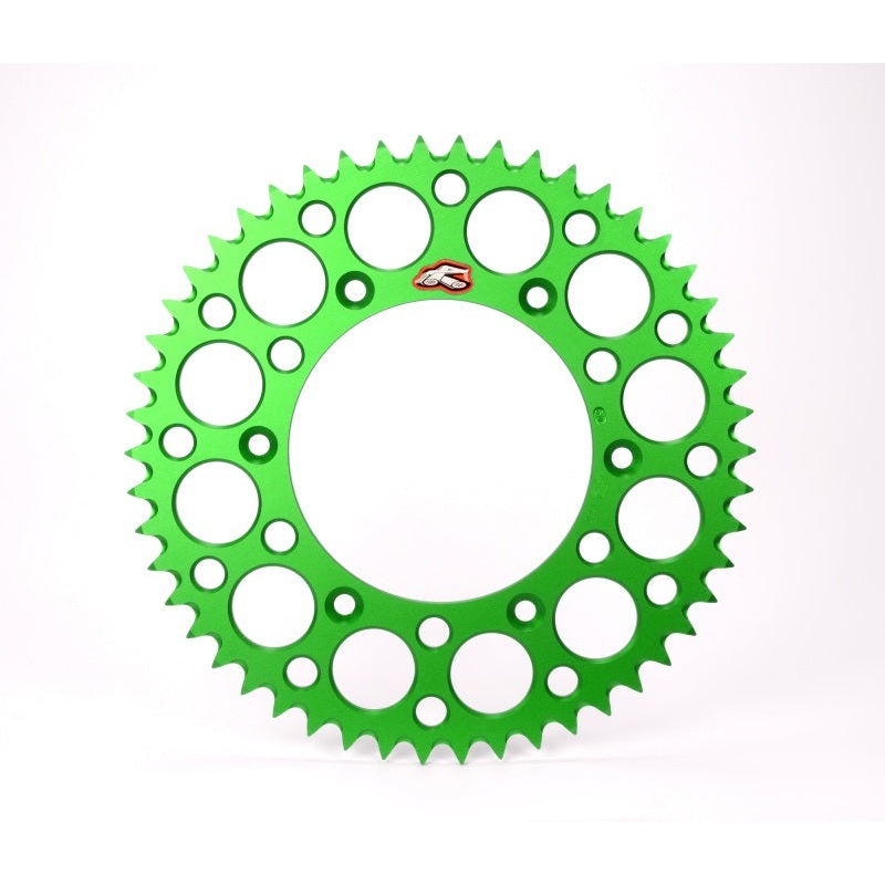 Renthal 20-22 Kawasaki KLX300R Rear Grooved Sprocket – Green 520-50P Teeth