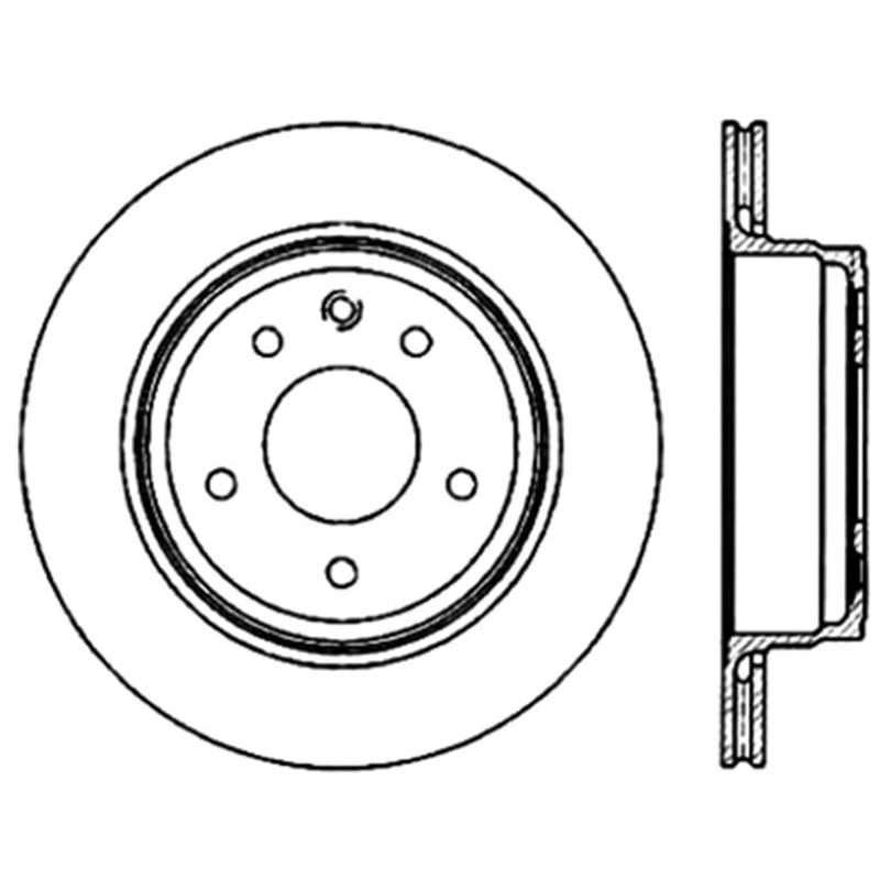 StopTech 98-03 Jaguar XJ8/Vanden Plas / 94-01 XJs / 97-06 XK8 Slotted & Drilled Right Rear Rotor