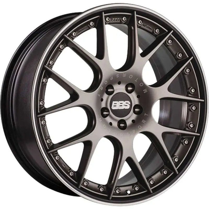 BBS CH-RII 21×9.5 5×112 ET30 PFS Platinum Center Black Rim SS Rim Protector Wheel w/Motorsport Etch | CH614PBPO-MTSP