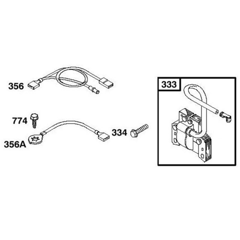 774. 555080 Briggs Flat Head Ground Wire Bolt