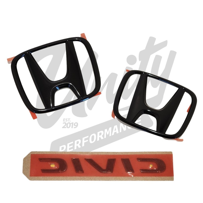 Honda OEM Black Emblems | 16-21 Civic