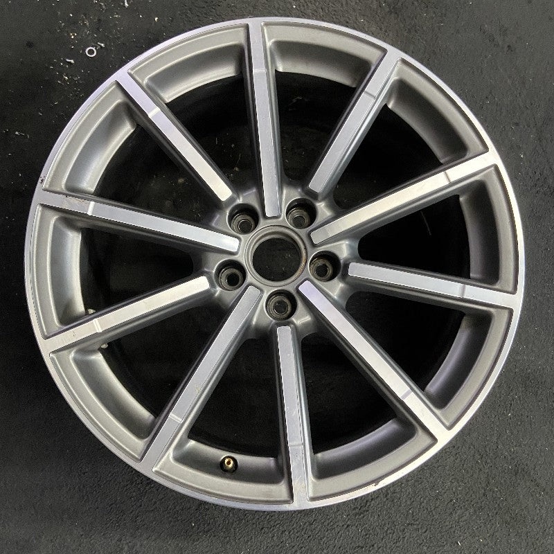 19″ AUDI A6 16 19×8.5 alloy 10 spoke straight spoke design w/ inlay Original OEM Wheel Rim