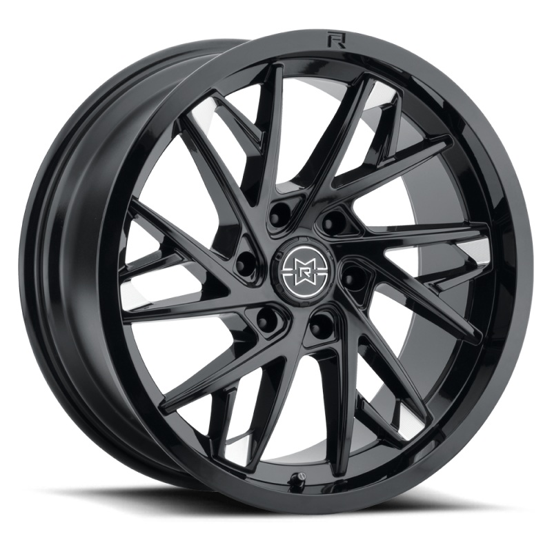 Method Raised MR801 22×10 / 6×135 BP / 10mm Offset / 87mm Bore – Gloss Black Milled Wheel