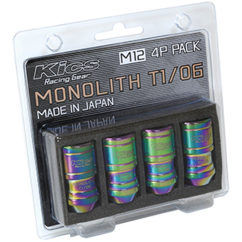 Project Kics 12 x 1.5 Neochrome T1/06 Monolith Lug Nuts – 4 Pcs | WMN01N4P