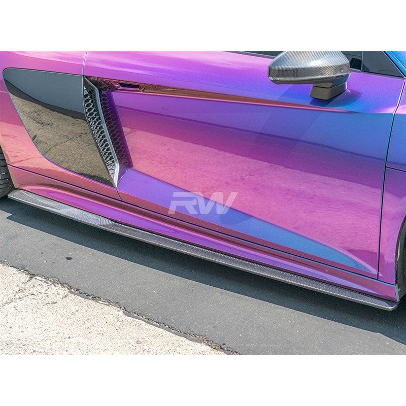 RW Carbon Carbon Fiber Side Skirt Extensions – Audi / R8 / 4S