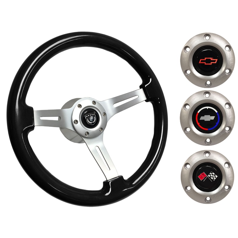 1967-68 El Camino Steering Wheel Kit | Black Ash Wood | ST3074