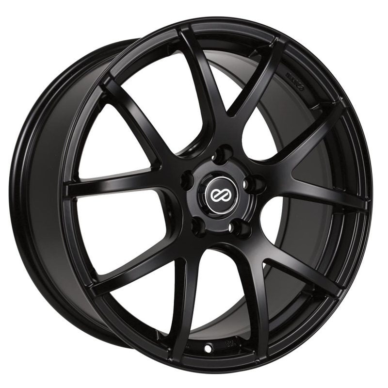 Enkei M52 18×8 35mm Offset 5×112 Bolt Pattern 72.6mm Bore Dia Matte Black Wheel