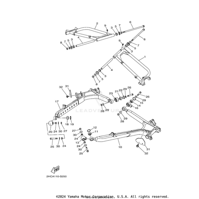Rear Lower Arm Complete 2 by Yamaha