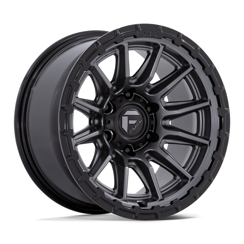 Fuel Wheels FC866 Piston 22″ 6×139.7 Matte Gunmetal W/ Gloss Black Lip