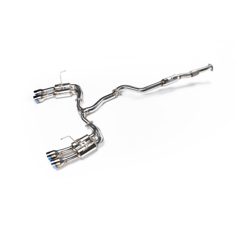 Invidia [22-25 WRX] R400 Gemini Single Layer Quad Titanium Tip Cat-Back Exhaust | HS22WRXGM4ST