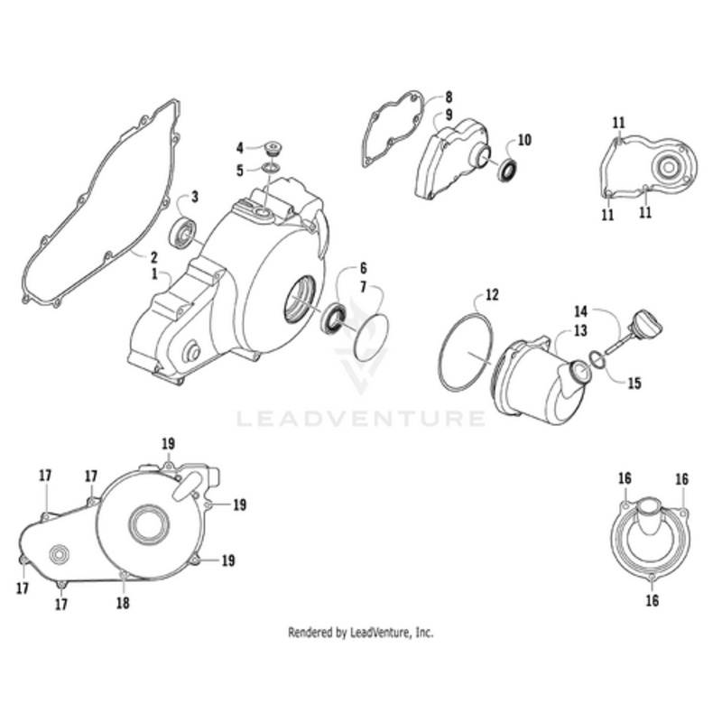 Oil Filler Cover Vtwin-Mach by Arctic Cat