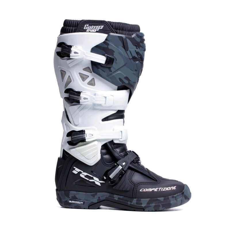 TCX Comp Evo 2 Michelin Boot Black/White/Camo Size – 48