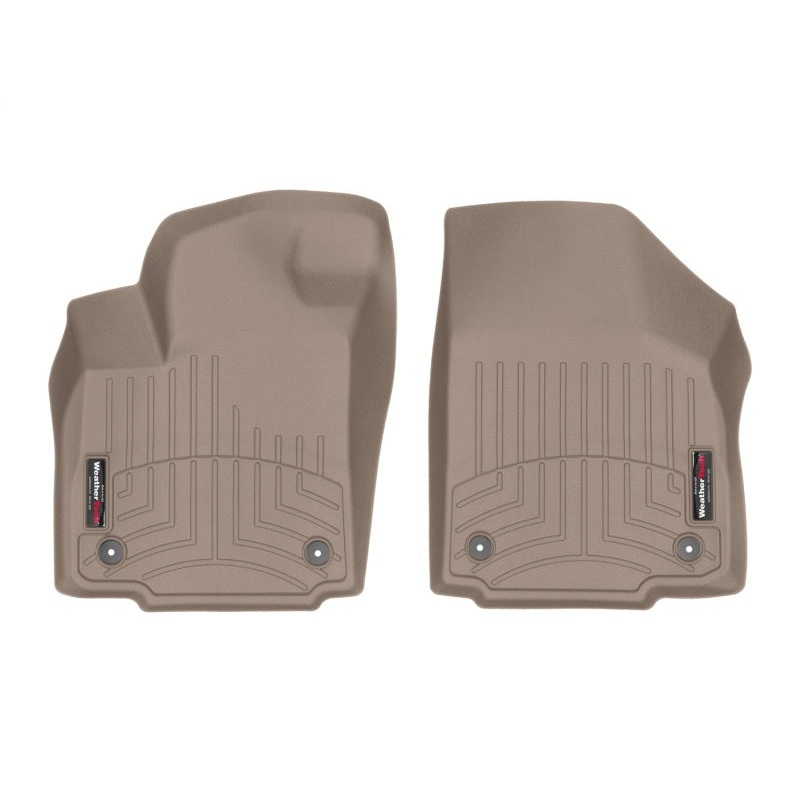 Weathertech 2023 Ford SuperDuty SuperCab (1st Row Console/Bench Carpeted) 1st Row Floorliner – Tan