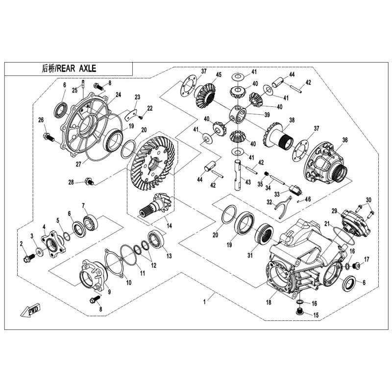 LH Cv Shaft Gear by CF Moto