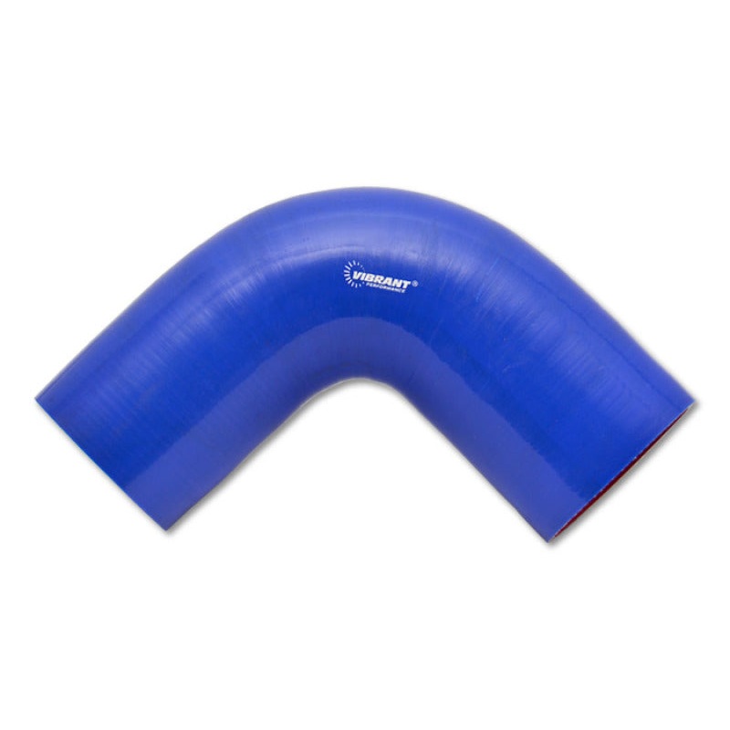 Vibrant 4 Ply Reinforced Silicone Elbow Connector – 1.75in I.D. – 90 deg. Elbow (BLUE)
