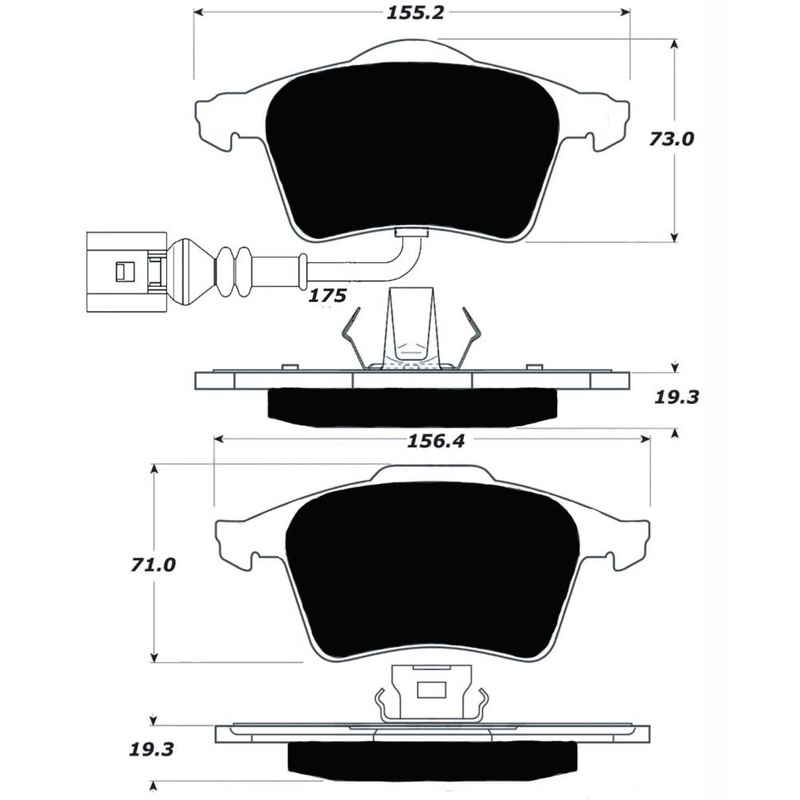 Porterfield Brake Pads for 2009 VOLKSWAGEN CC 3.6L VR6 FWD
