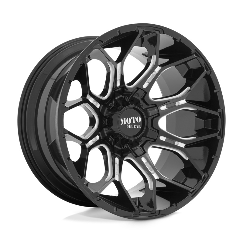 Moto Metal Wheels MO808 Sniper 20″ 8×180 Gloss Black Milled