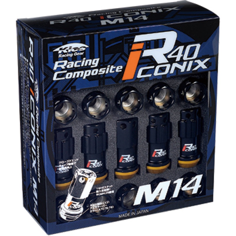 Project Kics 16+4 Black Lock & Lug Nuts R40 Iconix – 14X1.50 | RI-14KA