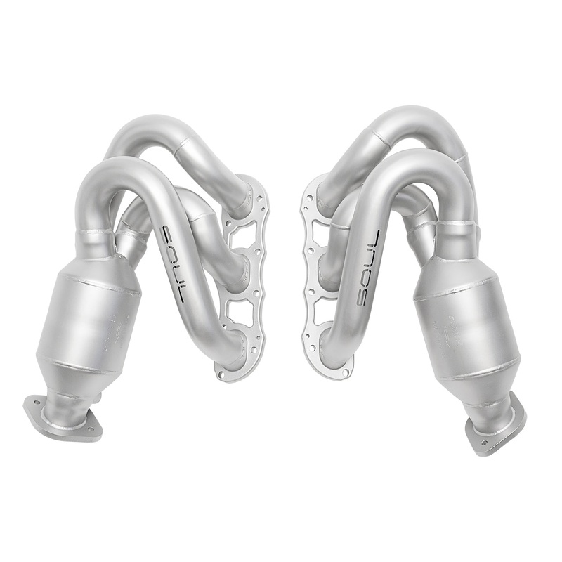 SOUL 15-16 Porsche 981 GT4 / Spyder Long Tube Street Headers (w/ HJS 200 Cell Catalytic Converters)