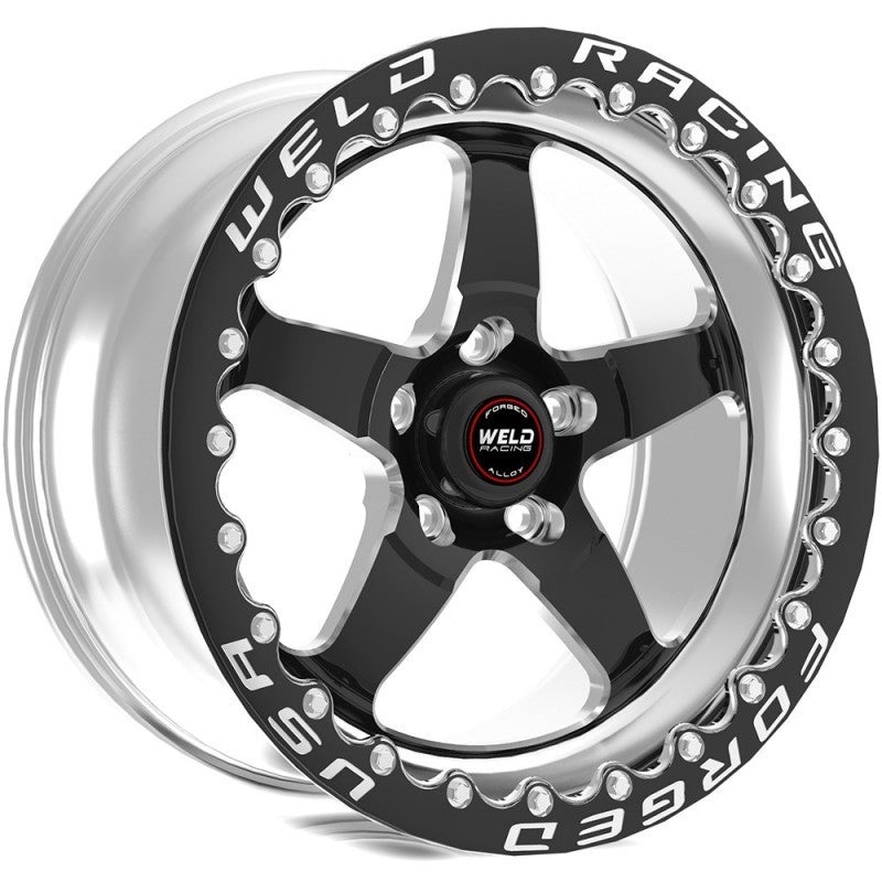 Weld S71 15×10 / 5X115 Conical Lug 6.5BS Black 3.18 ID Medium Pad SBL MT Black