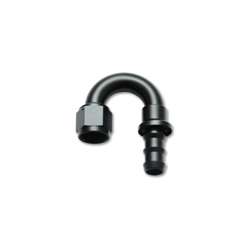 Vibrant -10AN Push-On 180 Deg Hose End Fitting – Aluminum