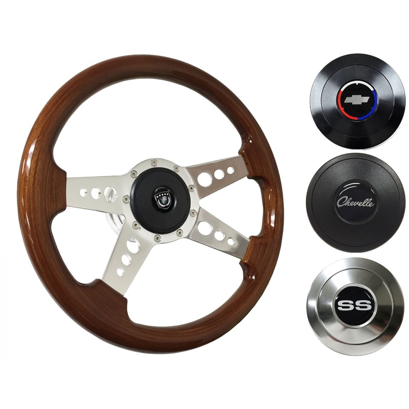 1969-77 Chevelle Steering Wheel Kit | Mahogany Wood | ST3082