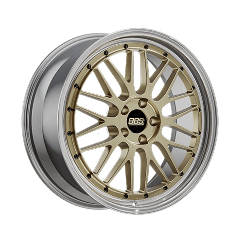 BBS LM 19″ 5×112 Gold Center Diamond Cut Lip