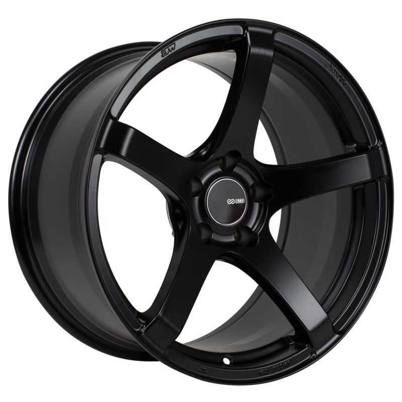 Enkei Kojin 18×8 45mm Offset 5×100 Bolt Pattern 72.6mm Bore Dia Matte Black Wheel