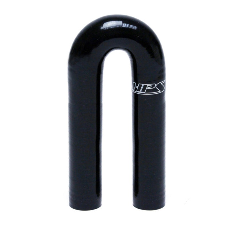 HPS 3/4″ 4-ply Reinforced Silicone 180 Degree U Elbow Coupler Hose | Universal (HTSEC180-075-BLK)