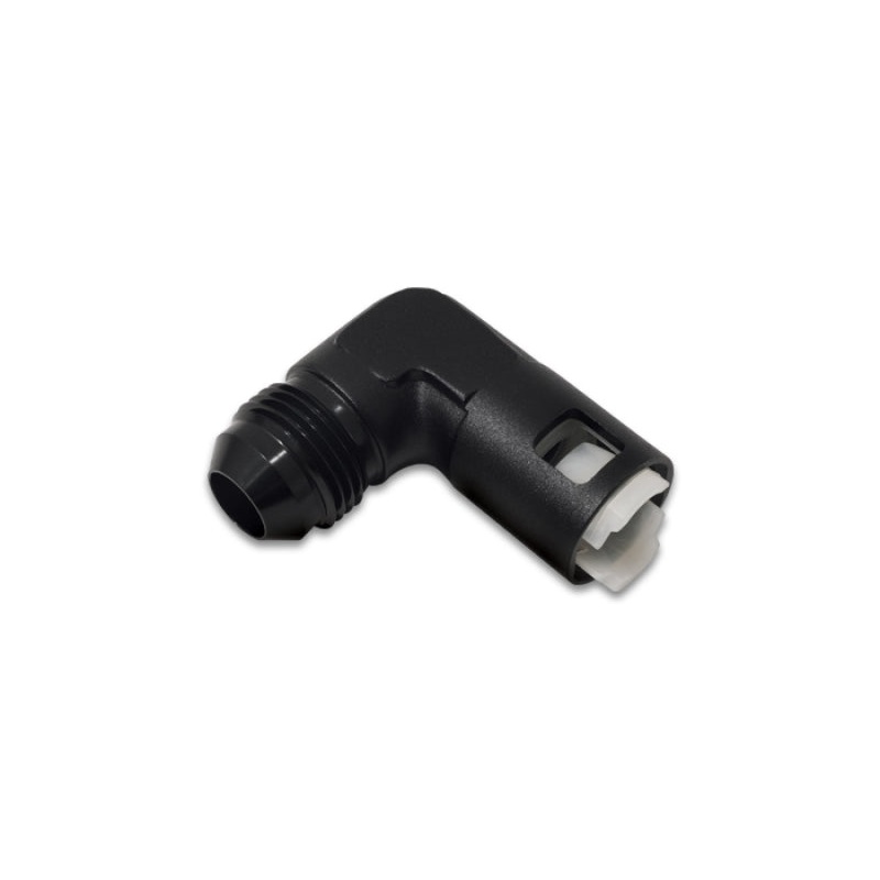 Vibrant 90 Degree Aluminum AN to Female Quick Connect -6AN – 0.3125in Hose Size