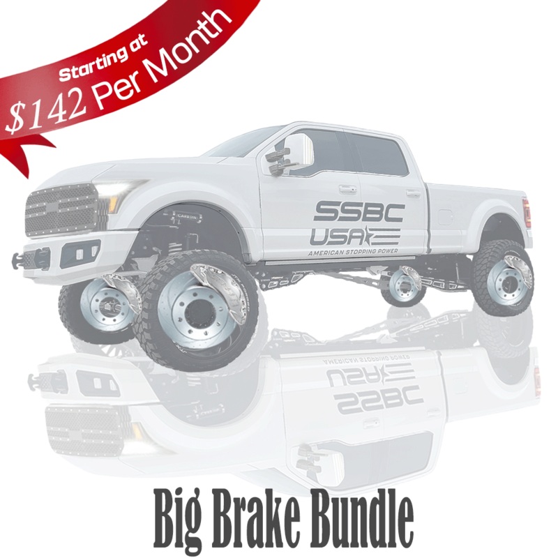 American Made 4 Wheel B8-Barbarian 8 Piston Direct Fit Billet Aluminum Big Brake Bundle. Clear A404-1013-BBB