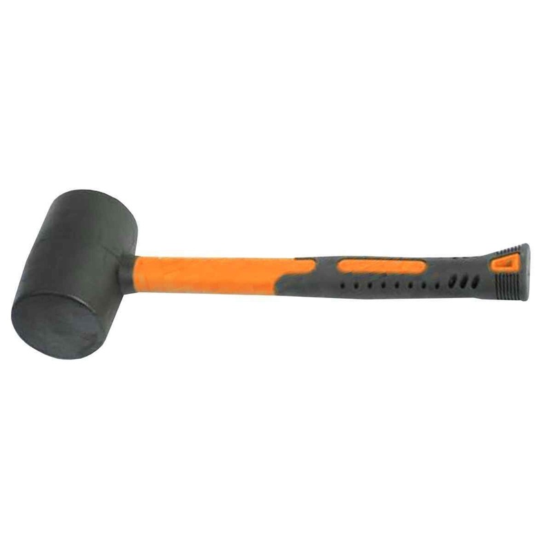 SP Tools USA – 16 OZ RUBBER MALLET – BLACK – FIBERGLASS HANDLE