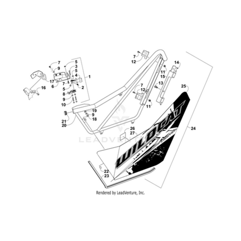 Door Decal-Left (Wc X Ltd Mb) by Arctic Cat