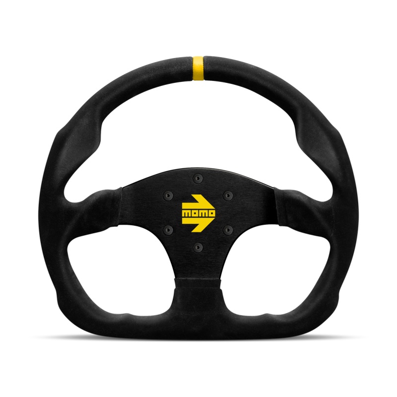 Momo MOD30 Steering Wheel 320 mm –  Black Suede/Black Spokes/1 Stripe
