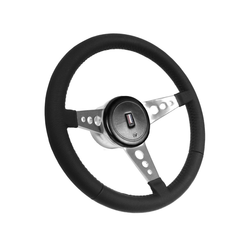 1982-89 Camaro Steering Wheel Kit | Black Leather | OE Horn Button